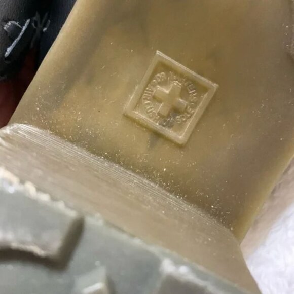 VTG Dr Doc Martens DANA Black Leather Heeled Clogs US 8 Slide Mule 11886 00s Y2K - Picture 12 of 12